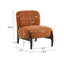 Méridienne Boucle en bois massif de 25,5 po - Orange élégante et confortable pour le salon, la chambre à coucher et le bureau-53265196
