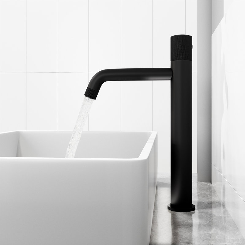 Apollo 12 H Single Handle Vessel Sink Bathroom Faucet, Matte Black