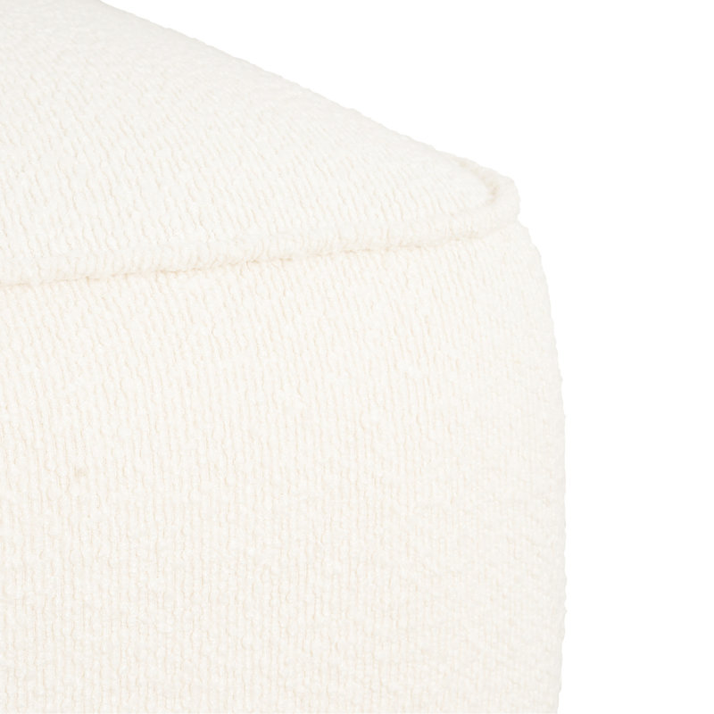 White Boucle In Square Shape With Dense Foam Padding And Pocket Coil Spring System For Maximum Comfort, A Modern Home Ambiance, 22.2 W X D 16.16 H - Covered Non Marking Foot Caps, Modular ,