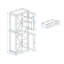 Armoire de rangement 71 po avec 4 portes