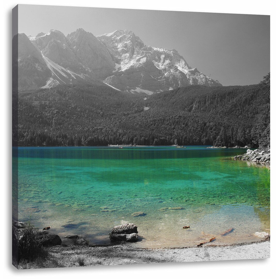 Leinwandbild Eibsee vor der Zugspitze