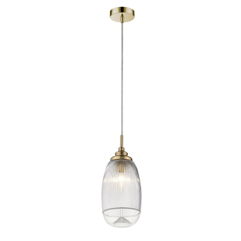 1 - Light Satin Gold Jar Pendant