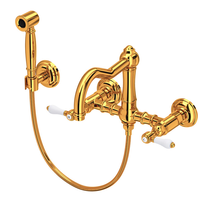 Acqui® Bridge Faucet with Accessories, Italian Brass