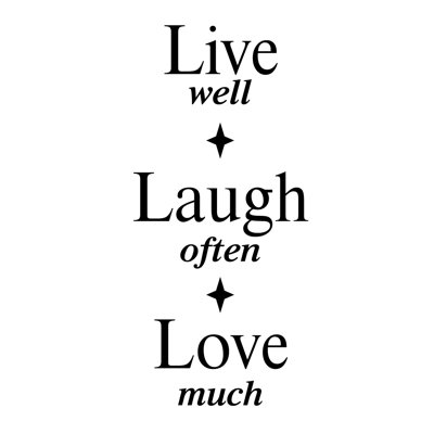 Text & Numbers Non-Wall Damaging Wall Decal