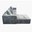 Canapé convertible modulable 4 places de style américain, gris, assise mi-ferme, mousse 100 % neuve, housse en velours côtelé brossé, ne rétrécit pas et ne tache pas la peau