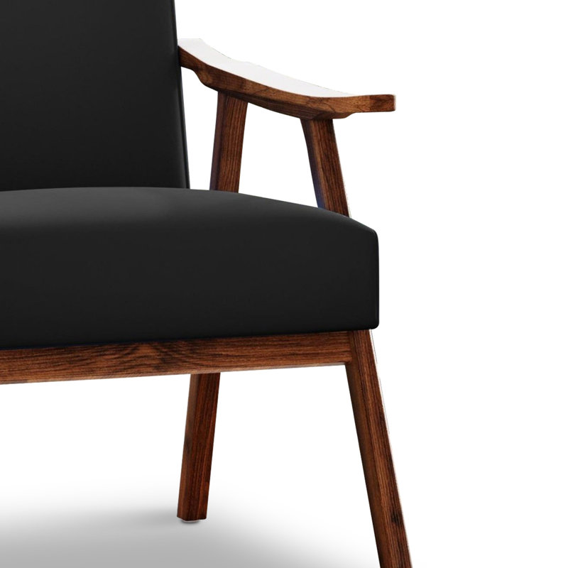 Chaise d'appoint en polyuréthane, Velours, Noir