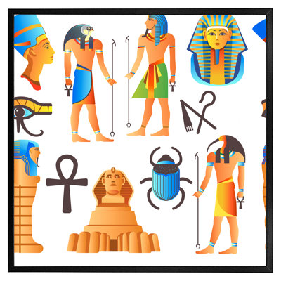 Bellfleur Egyptian Mythological Signs - Single Picture Frame Print