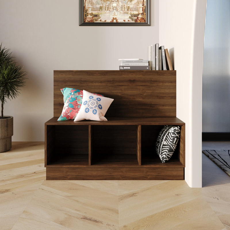 Banc de rangement multifonctionnel Xenia, Brun