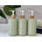 Shampoo And Conditioner Dispenser, Shower Soap Dispenser For Bathroom-Set Of 3 With Permanent Stylish Label-17Oz, 500Ml Refillable Shampoo And Conditioner Bottles Green