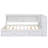 Full Size Wood Daybed With Storage Shelves, USB, LED, And Trundle, White