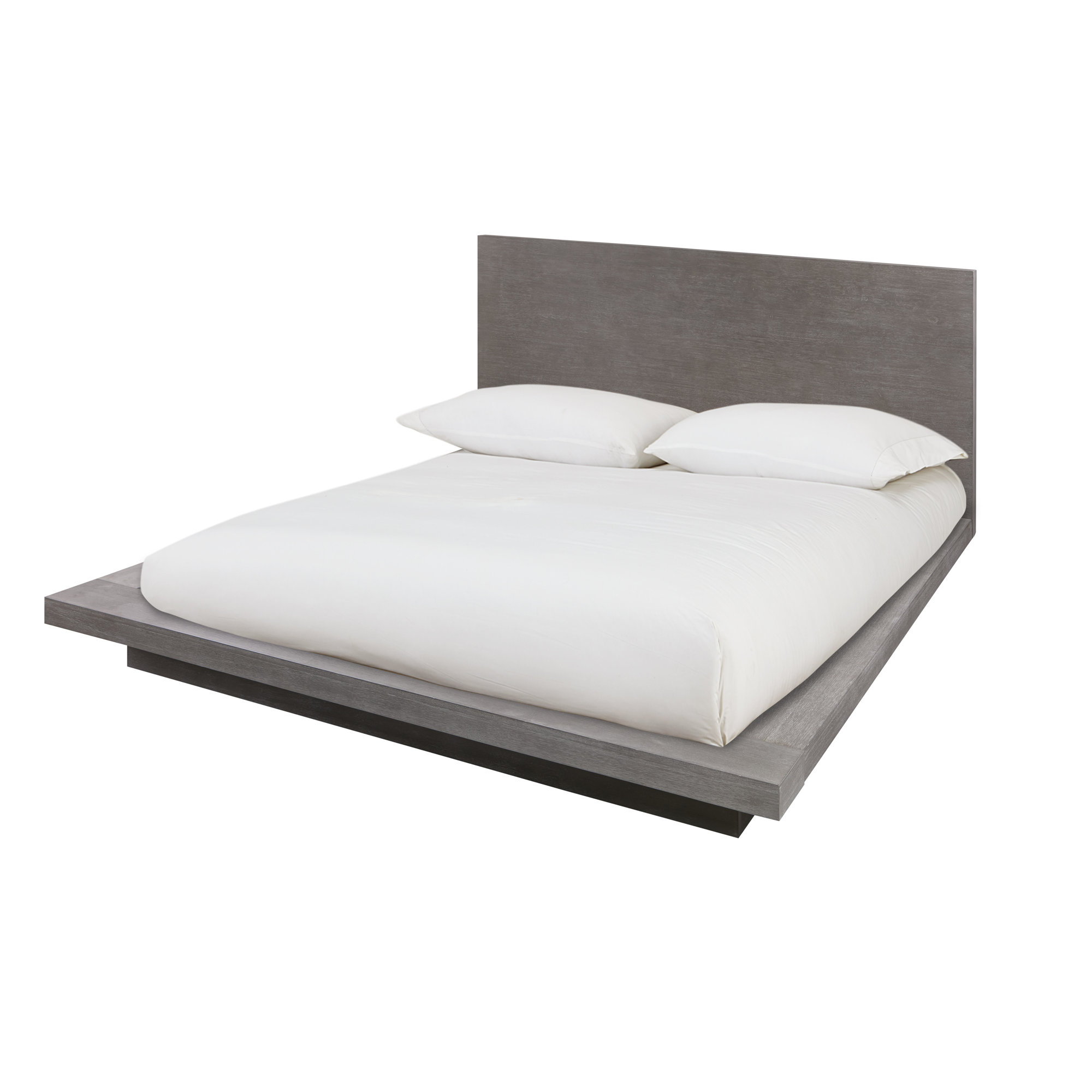 Meryl Solid Wood Panel Bed, King