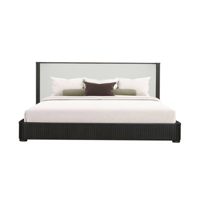 Clayten Beige Linen & Espresso Eastern King Bed