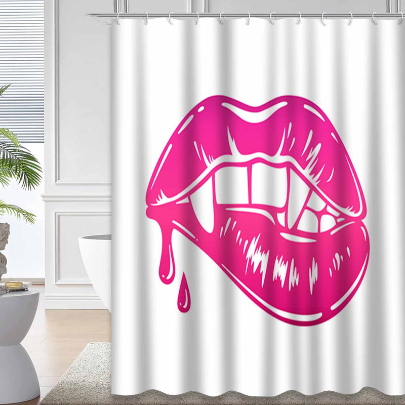 Rideau de douche Vampire Mouth Drops, L 72 po x l 72 po