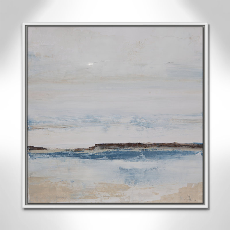 «Walk with Me» par Casa Fine Arts, H 25,5 po x l 25,5 po x P 2 po, Cadre flottant blanc