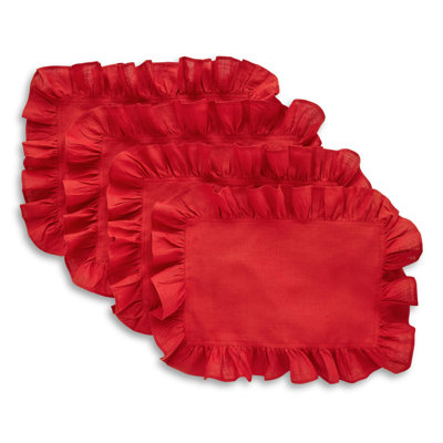 Gabrielle Ruffle - 100% Pure Linen  Placemats