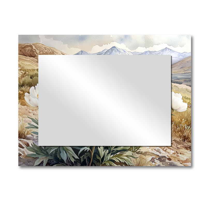 Peonies In The Rocky Valley II - Floral Mirror Wall Art - Printed On Metal, 30" x 40"