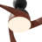 42" W Smart Walnut Ceiling Fan with LED Light & Bluetooth Control