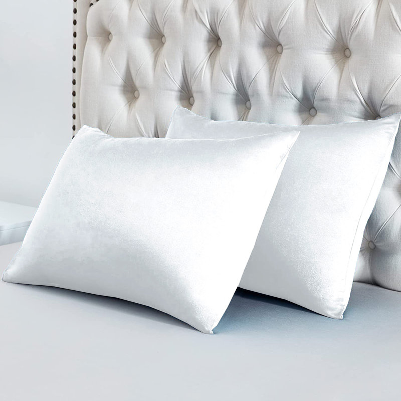Aieshia 100% Satin Envelope Pillow Case, White