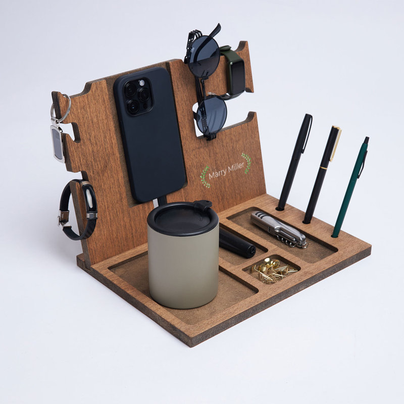 Wood Desk Organiser, Yes
