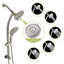 Pomme de douche double 5 po avec barre coulissante réglable