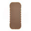 Superbe miroir de plancher surdimensionné en bois avec silhouette incurvée et fabrication en bois de pin authentique