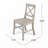 Gelacio Solid Wood Cross Back Side Chair-2082351664