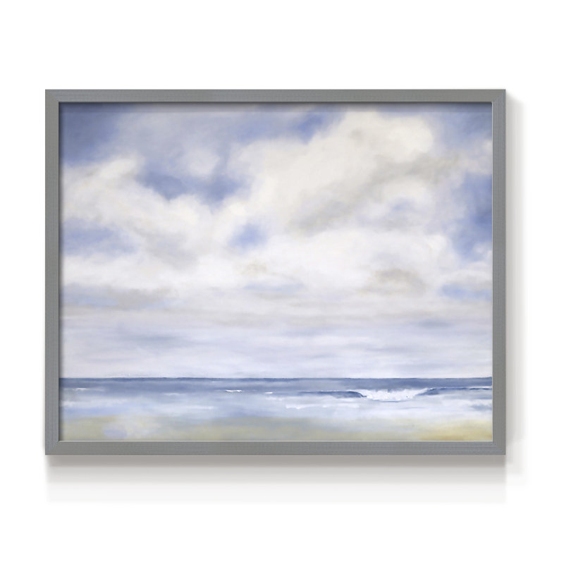 The Wave -Framed Print - Restickable, Gray, 16" H x 20" W
