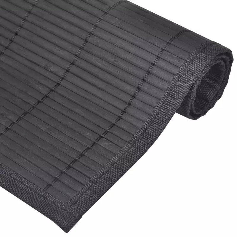 Bamboo Solid Colour Rectangle Placemat, Black