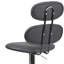 Tabouret de bar contemporain en vinyle à hauteur réglable avec dossier à ellipse et base en chrome Norberg-24677759