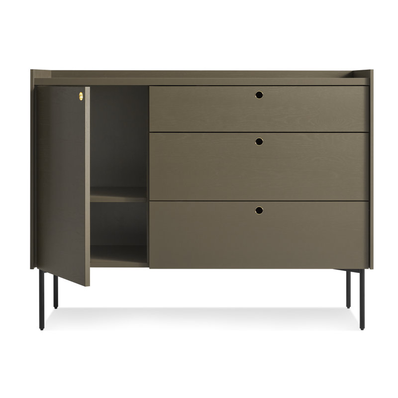Peek 49'' W Solid Wood Sideboard, Dark Olive