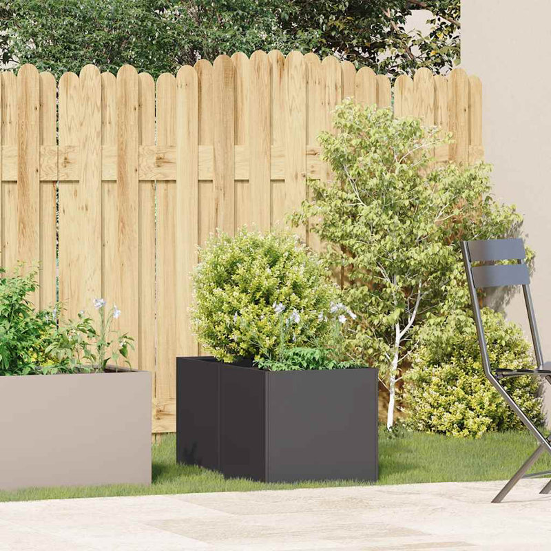Planter Box, 40cm H x 80cm W x 40cm D, Black