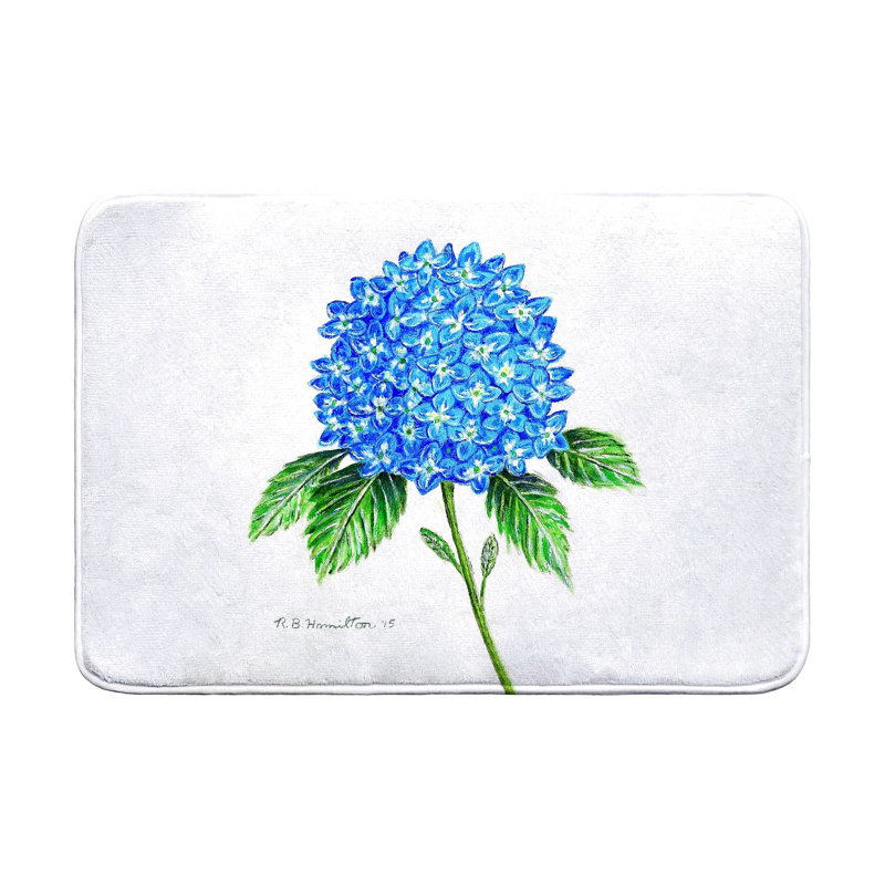 Dick's Hydrangea Bath Mat, Single - 24" L x 36" W