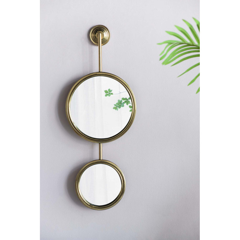 2 miroirs circulaires pour la décoration murale, miroir mural