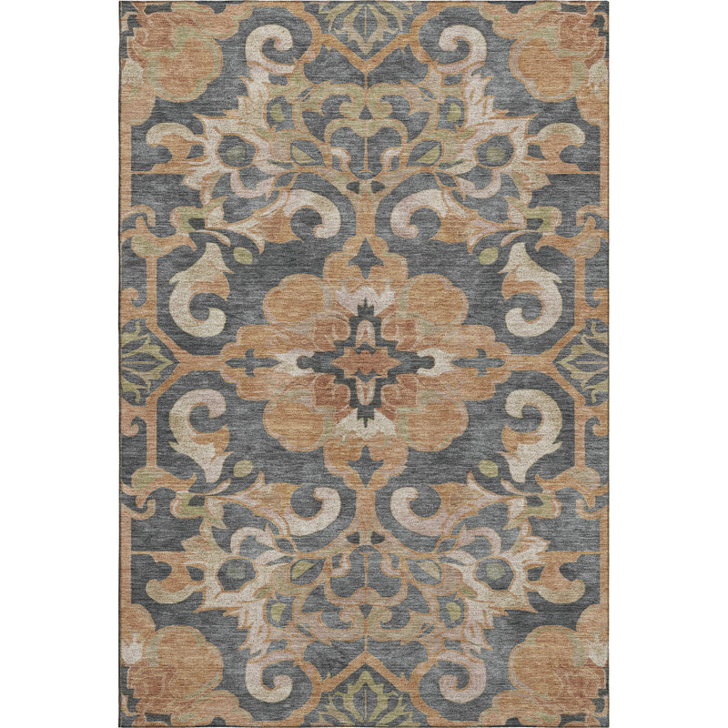 Premium Machine Washable Ralston AMF1947 Global Rug, Rectangle 8' x 10'