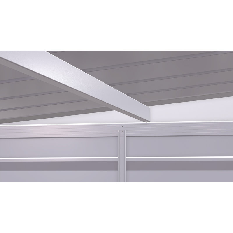 Remise de rangement en acier Select, 8 x 4, gris flûte, Gris flûte