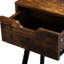 Ensemble de 2 tables d'appoint en bois de style Mid-Century, table de bout avec 1 tiroir de rangement, table de chevet pour le salon de la chambre à coucher, brun rustique et noir
