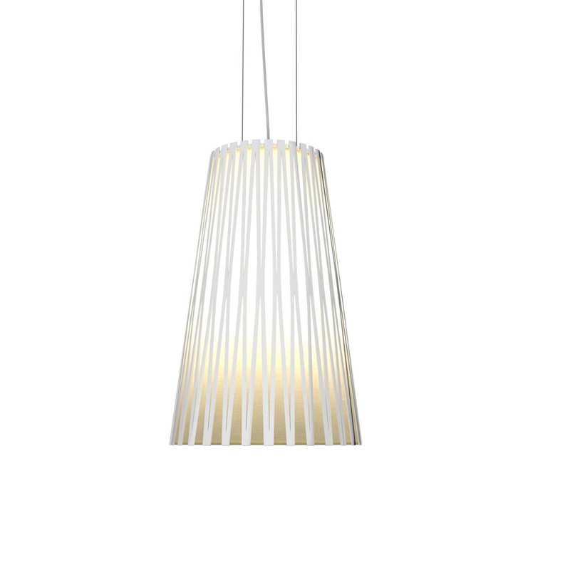 1 - Light Pendant, Louro Freijo, 11.12" H x 7.02" W x 7.02" D