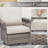 5 Pieces Patio Furniture Set, Swivel Rocker Glider Chairs With 5" Wide Armrest-105762637