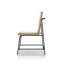 Contemporain de 2 chaises rembourrées beiges avec dossier solide et pieds en métal noir, bois de chêne naturel pour une salle à manger éclectique, profondeur d'assise moderne de 17,7 po - finition fonctionnelle