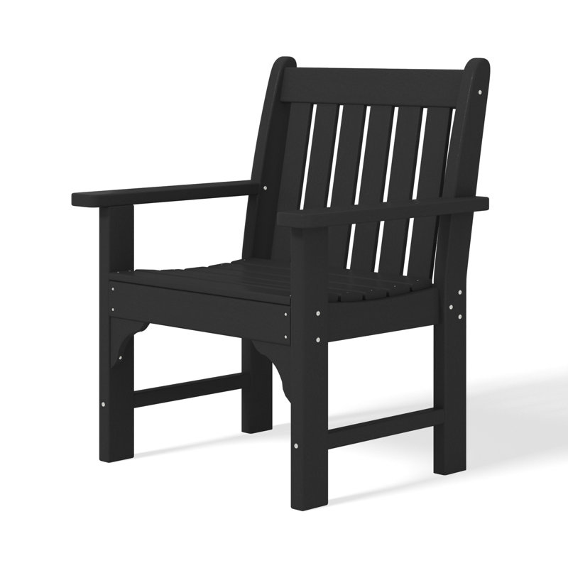 Laguna Garden HDPE All Weather Arm Chair, Black