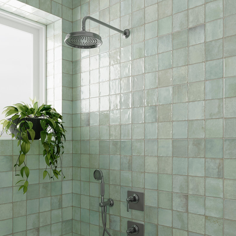 Carreau de porcelaine émaillée espagnol 12 po x 24 po (5 PCS, 10,76 pieds carrés / caisse), Vert