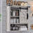 23.5" W Farmhouse Sliding Barn Door Wall Cabinet-54245070