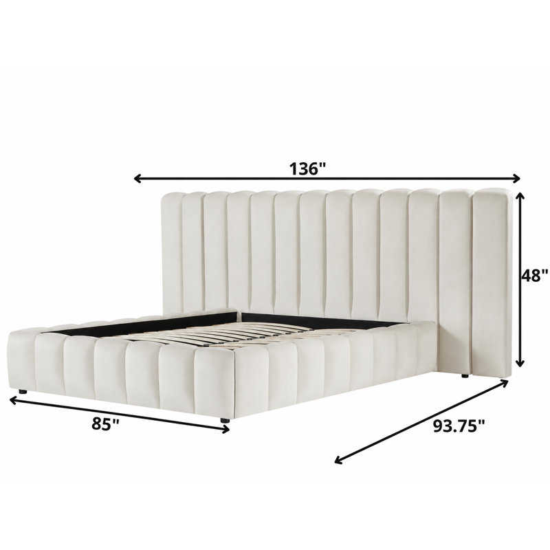 Lit d'ange avec ailes, King, Cream