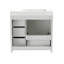Meuble-lavabo 36 po avec lavabo simple, meuble-lavabo sous-comptoir moderne avec 2 portes et 4 tiroirs. Blanc