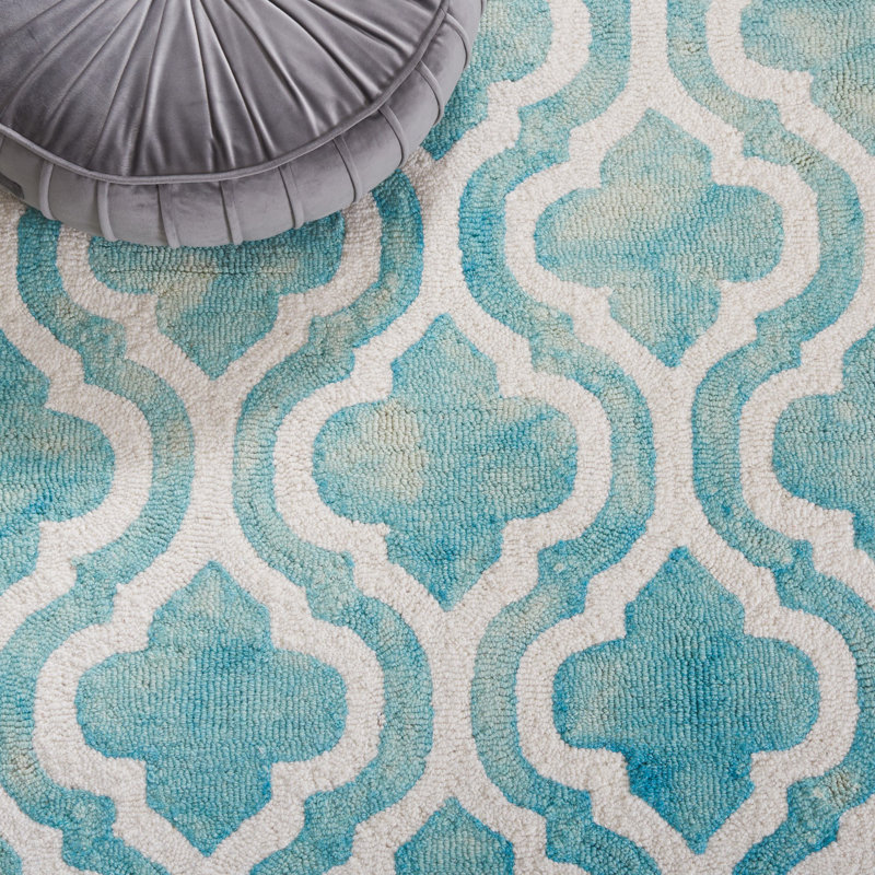 Adelei Hand Tufted Wool Geometric Rug, Runner 2'3" x 8'