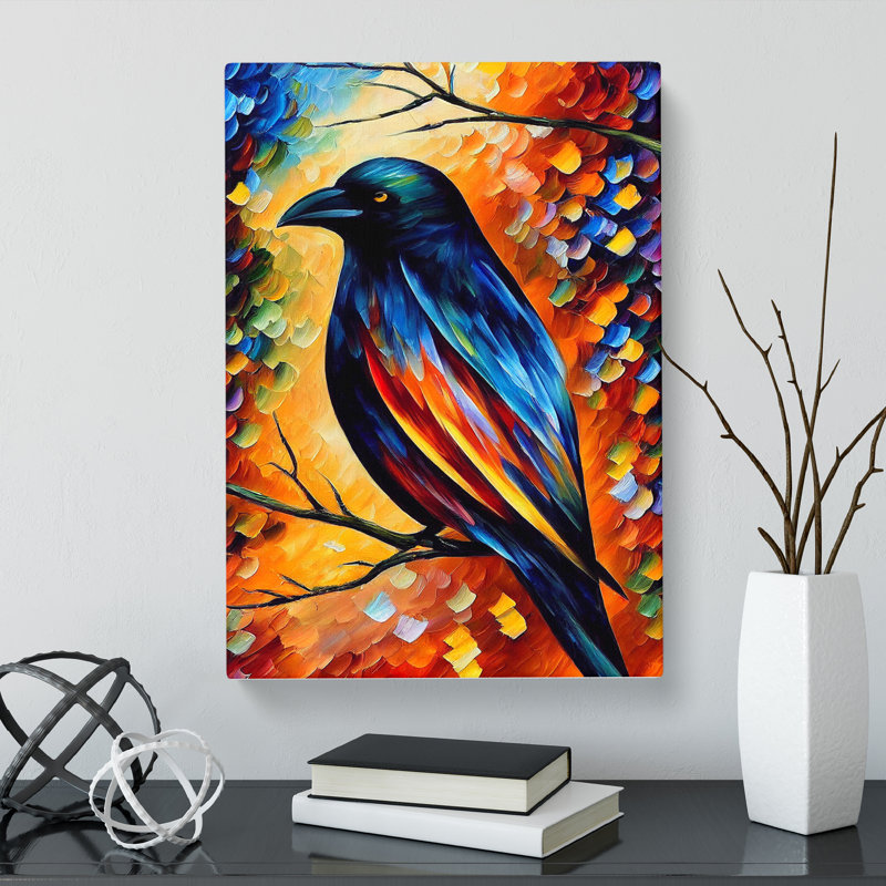 Crow Bird Vol.1 - Wrapped Canvas, 50cm H x 35cm W x 3cm D