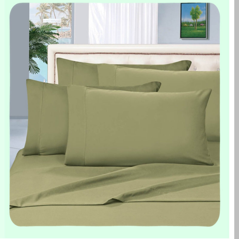 PremierLux 1500 Luxury 4-Piece Bed Sheet Set - Wrinkle, Fade, Stain Resistant Sheets with Deep Pocket - Soft Microfiber Bedding