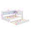 Lit de jour multifonctionnel en L avec lit gigogne, tablettes de rangement, ports USB et éclairage DEL-1159112642