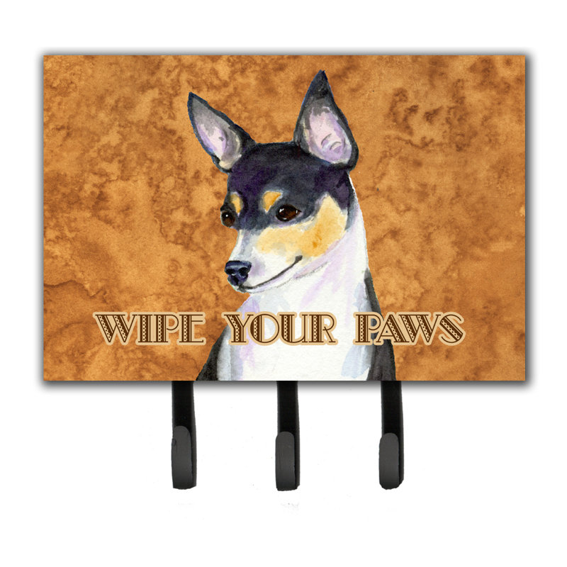 Jouet fox terrier essuyez votre porte-laisse à pattes et porte-clés