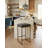 Bar Stool With Grey Leather-1931981098